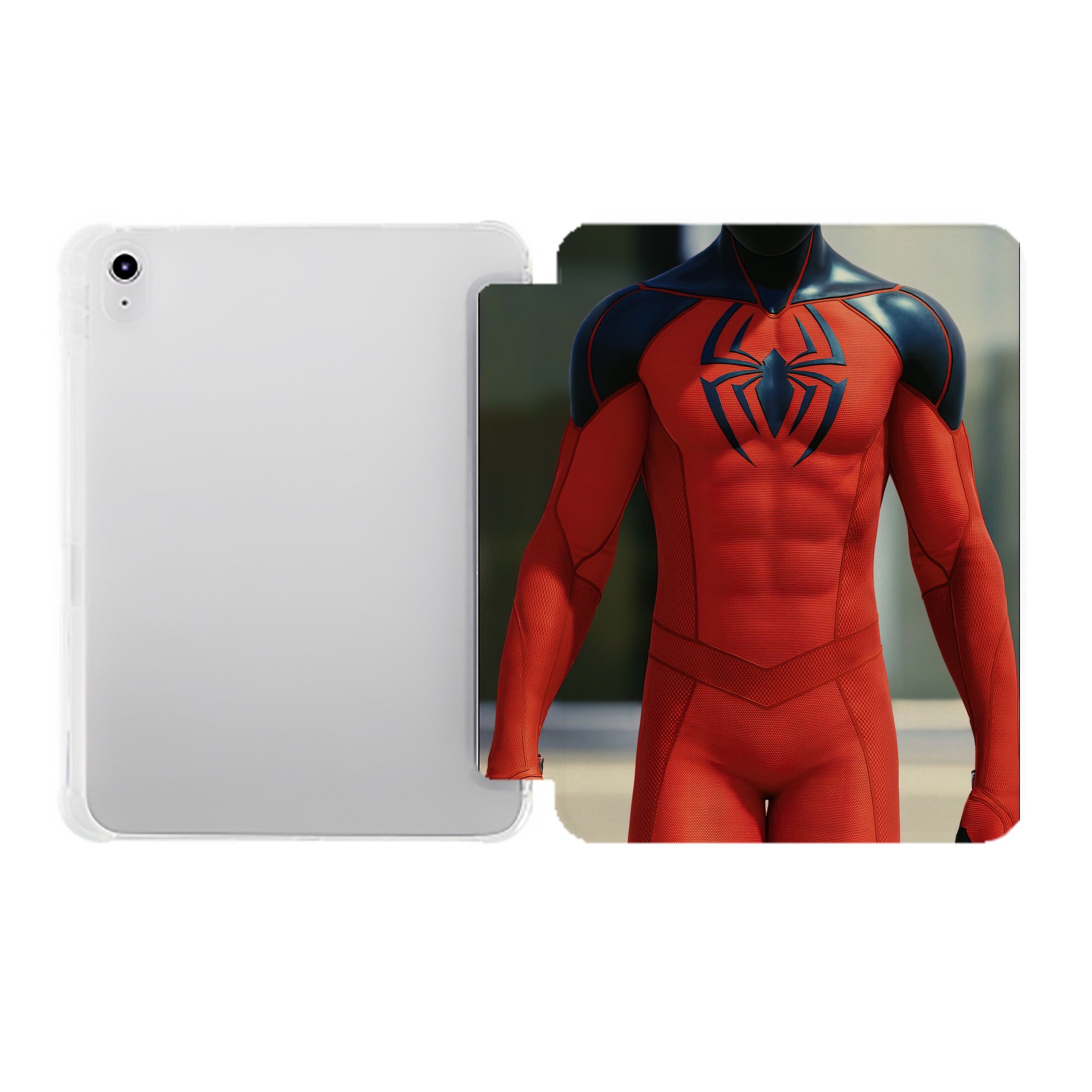 （画像用） Spider Man スパイダーマン IPad ケース ペン収納付き 三つ折りスタンド PUレザー×シリコン 対応機種9.5/10.5/10.9インチ